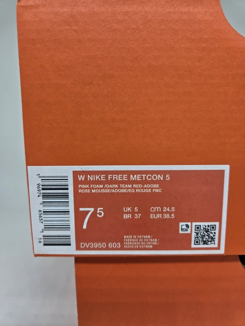 Nike Women's Free Metcon 5 Premium Pink Foam Women's Workout Shoes Size 7.5 - Picture 8 of 8